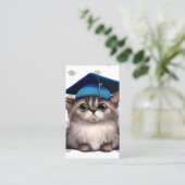 Carte De Visite La Journée d'obtention d'un diplôme de chat mou es (Debout devant)