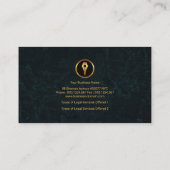 Carte De Visite La justice d'or de Faux mesure l'avocat grunge (Dos)