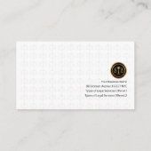 Carte De Visite La justice Fleur-De-Lis élégante mesure le blanc (Dos)