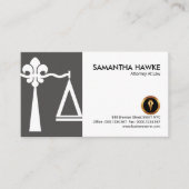 Carte De Visite La justice Fleur-De-Lis mesure la couverture (Devant)