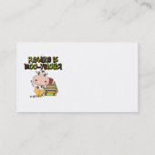 Carte De Visite La lecture est MOO-velous (Dos)