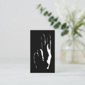 Carte De Visite la lettre K dans la langue des signes (Debout devant)