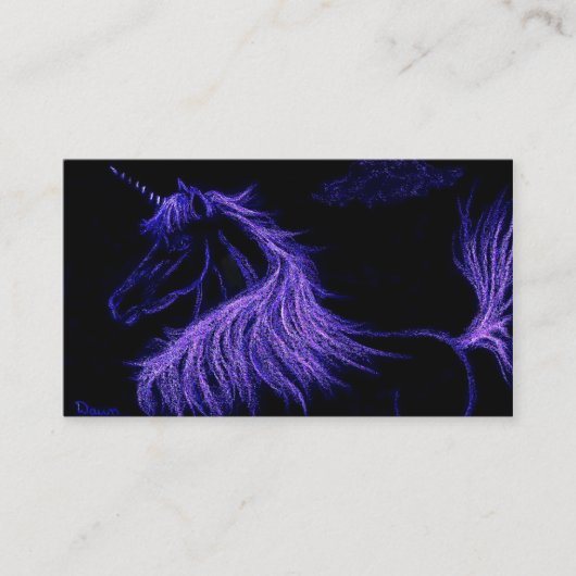 Carte De Visite la licorne rêve la lavande (Devant)