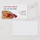 Carte De Visite La livraison de restaurant de pizza (Devant / Derrière)