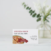 Carte De Visite La livraison de restaurant de pizza (Debout devant)