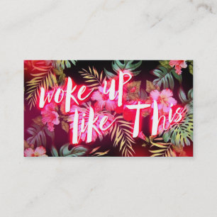 Carte De Visite La lueur 311 au néon tropicale s'est réveillée