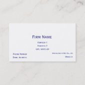 Carte De Visite La machine verticale de Steno verrouille le (Dos)