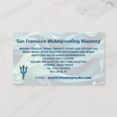 Carte De Visite La maçonnerie d'étanchéité du logo trident du cool (Devant)