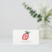 Carte De Visite La Main des enfants Drawn Dragon Fruit Red Green (Debout devant)