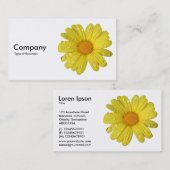 Carte De Visite La marguerite jaune dans la pluie (Devant / Derrière)