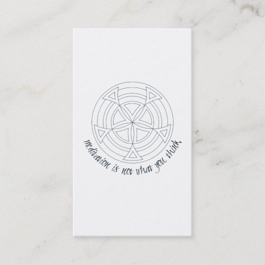 Carte De Visite La Méditation N'Est Pas Ce Que Vous Pensez (Devant)