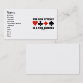 Carte De Visite La meilleure offense est une bonne défense (le (Devant / Derrière)