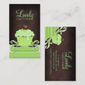 Carte De Visite La menthe de petit gâteau de boulangerie (Devant / Derrière)