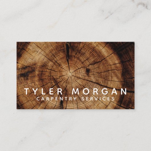 Carte De Visite La menuiserie d'arbre moderne (Devant)