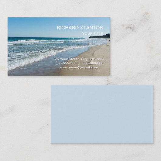 Carte De Visite La mer (Devant / Derrière)