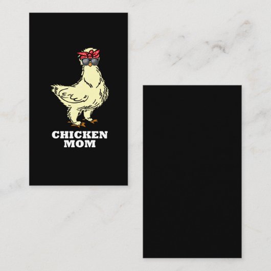 Carte De Visite La mère de Silkie Chicken Chicken Funny Chicken Fa (Devant / Derrière)