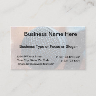 Carte De Visite la MIC se ferment vers le haut de la musique