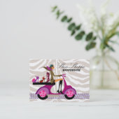 Carte De Visite La mode chausse l'or de pourpre de zèbre de bijoux (Debout devant)