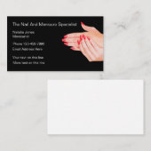 Carte De Visite La mode de la manucure de beauté (Devant / Derrière)