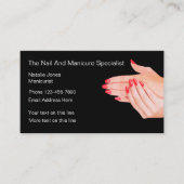 Carte De Visite La mode de la manucure de beauté (Devant)