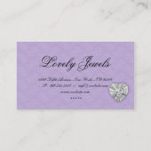 Carte De Visite La mode Jewels le pourpre de dentelle de points de (Dos)