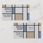 Carte De Visite La modernité de Mondrian (Devant / Derrière)