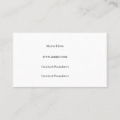 Carte De Visite La monnaie compte (Dos)