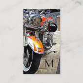 Carte De Visite La moto orange (Devant)