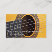 Carte De Visite La musique pense avec son Guitar Teacher Info (Dos)