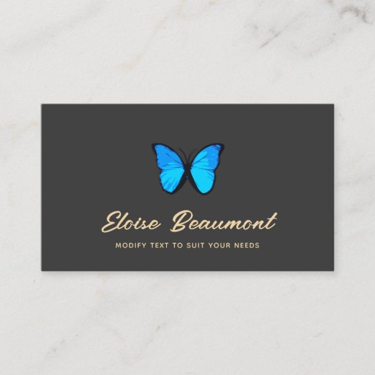 Carte De Visite La nature des papillons bleus (Devant)