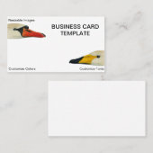 Carte De Visite La nature sauvage Visages d'un cygne (Devant / Derrière)