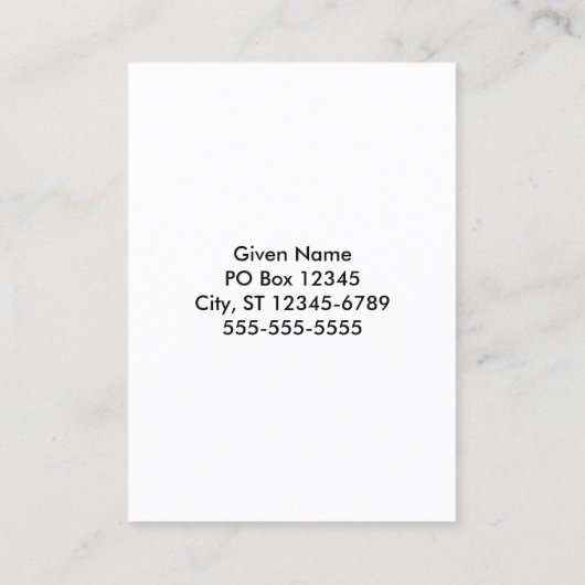 Carte De Visite La nébuleuse du crabe (Dos)