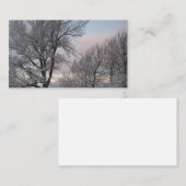 Carte De Visite La neige a couvert des branches (Devant / Derrière)