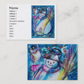 CARTE DE VISITE LA NEIGE AVEC LA BOULE (Devant / Derrière)