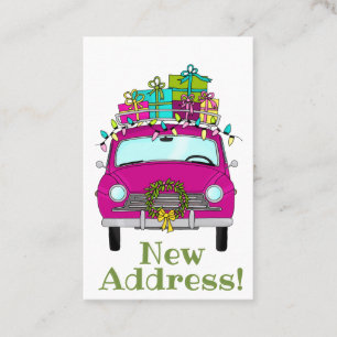 Carte De Visite La Nouvelle Address Purple Car