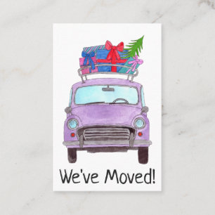 Carte De Visite La Nouvelle Address Purple Car