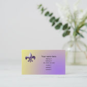 Carte De Visite La Nouvelle-Orléans Style Fleur de Lys (Debout devant)