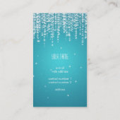 Carte De Visite La nuit élégante brillent le bleu (Dos)