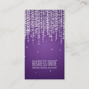 Carte De Visite La nuit élégante brillent le pourpre