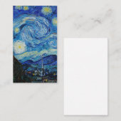 Carte De Visite La nuit étoilée (1889) par Vincent Van Gogh (Devant / Derrière)