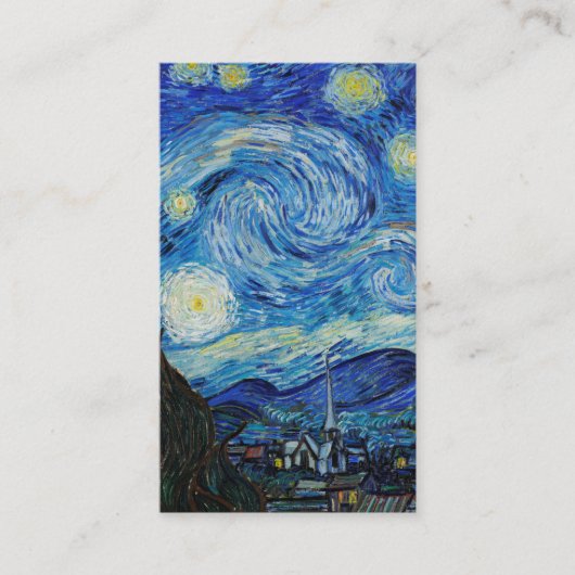 Carte De Visite La nuit étoilée (1889) par Vincent Van Gogh (Devant)