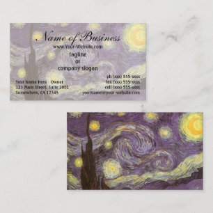 Carte De Visite La Nuit étoilée de Vincent van Gogh