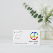 Carte De Visite La paix signent dedans des couleurs de Chakra (Debout devant)