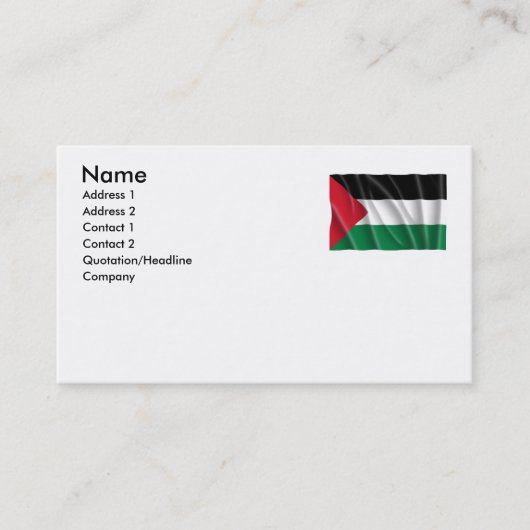 CARTE DE VISITE LA PALESTINE (Devant)