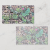 Carte De Visite La pantoufle de dame rose (Devant / Derrière)