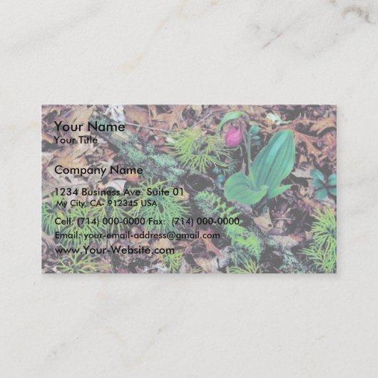 Carte De Visite La pantoufle de dame rose (Devant)