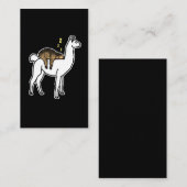 Carte De Visite La paresse dort sur le lama d'alpaga (Devant / Derrière)