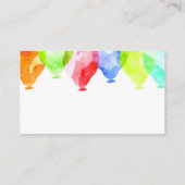 Carte De Visite La partie d'aquarelle monte en ballon le (Dos)