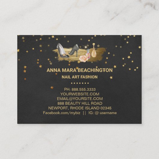 Carte De Visite *~* La Parties scintillant à huile d'or guérit le  (Dos)