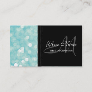 Carte De Visite La Parties scintillant d'Aqua Bokeh